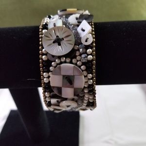 3 inch wide Mackenzie Childs Cuff Bracelet